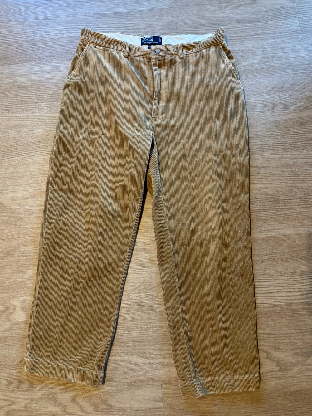 VTG Polo Ralph Lauren Men’s Sz 34x27 100% Cotton Corduroy Classic Fit Tan